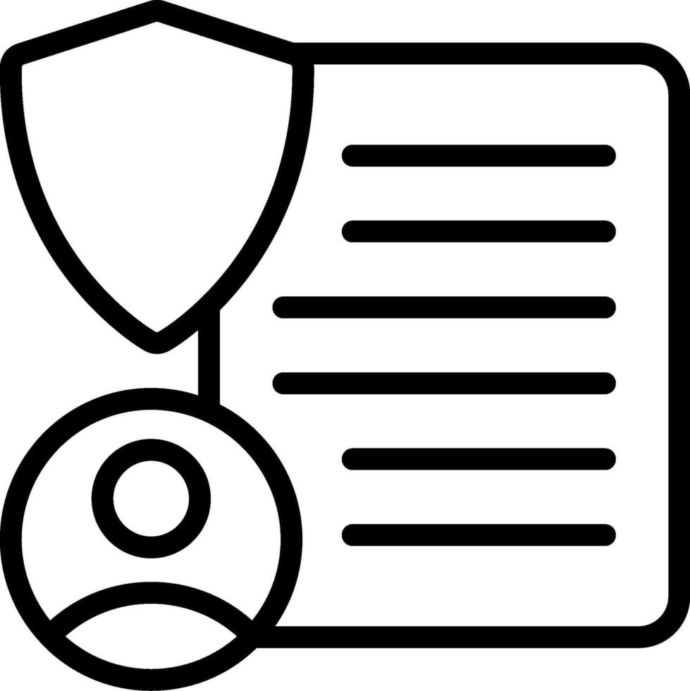 User Privacy Outline Icon vector