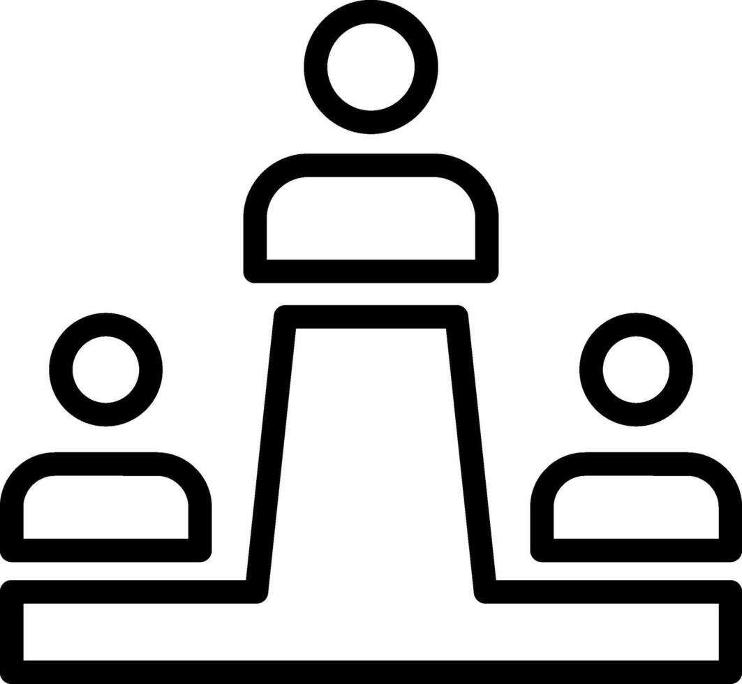 Conference Meeting Outline Icon vector