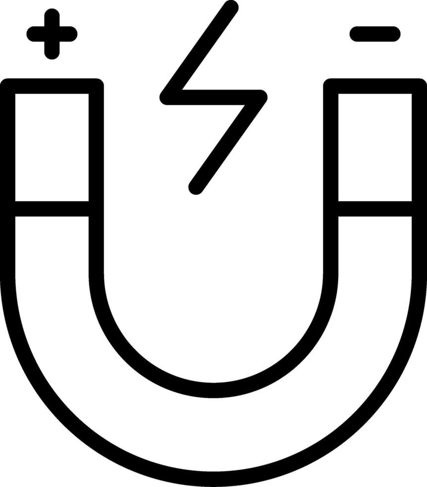 Attraction Magnet Outline Icon vector
