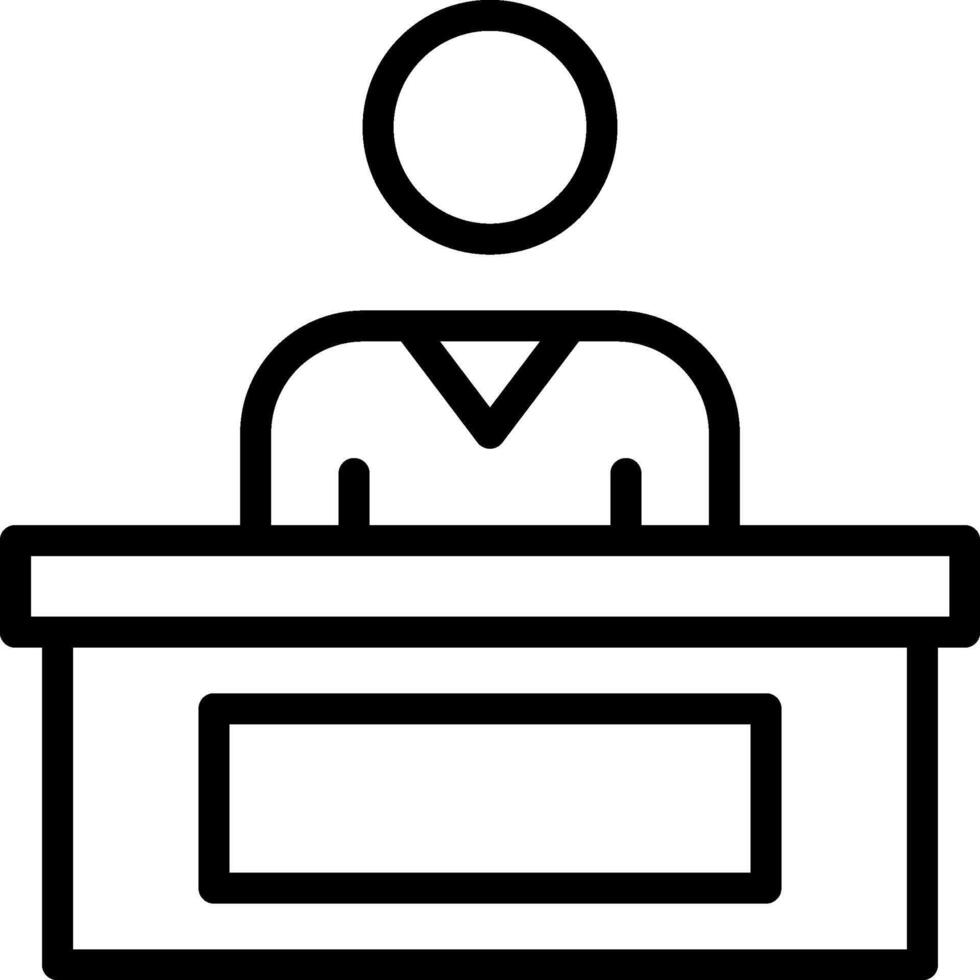 Boss Hierachy Outline Icon vector