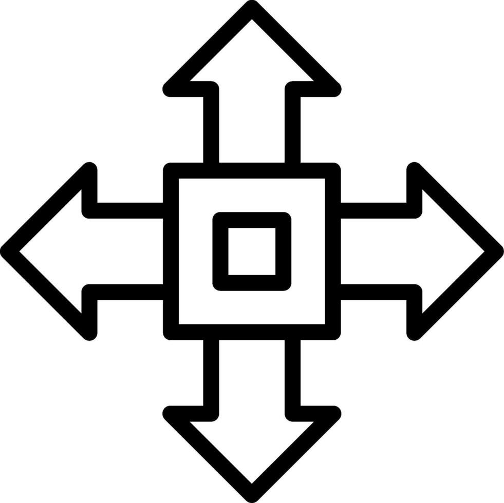 Arrows Directions Outline Icon vector