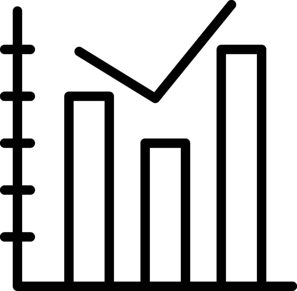 Outline Bar Chart Icon vector