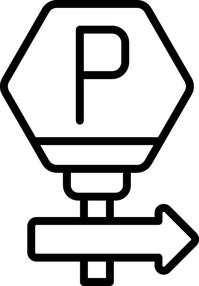 Parking permitted Black Style Icon vector