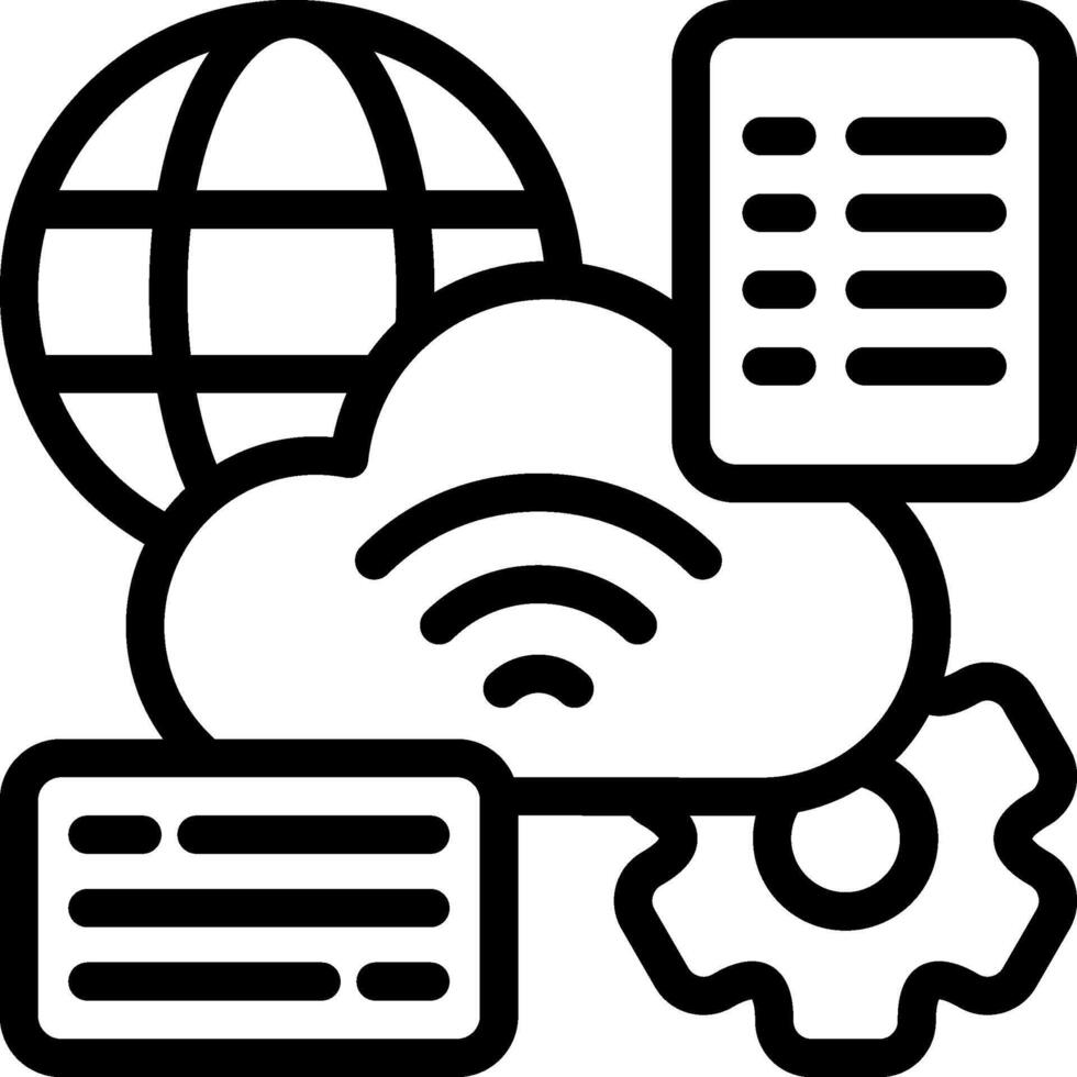 Model Deployment Outline Icon vector