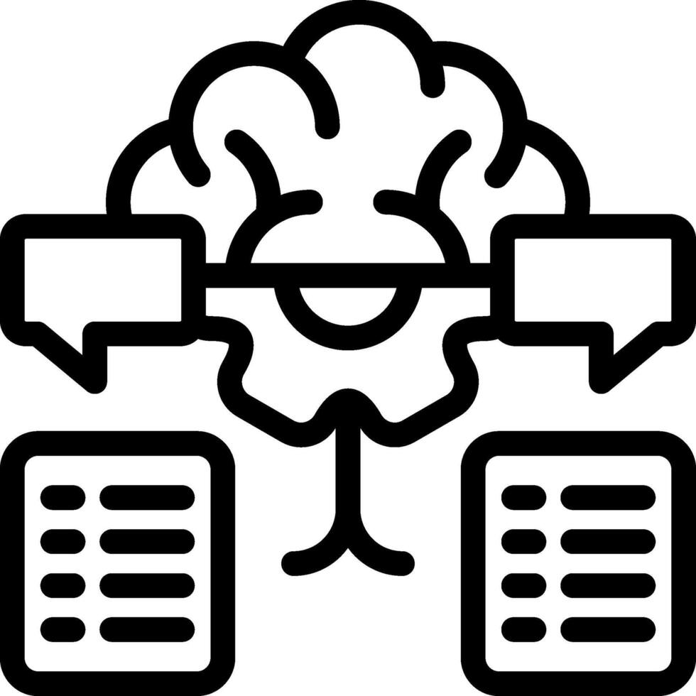 Natural Language Processin Outline Icon vector