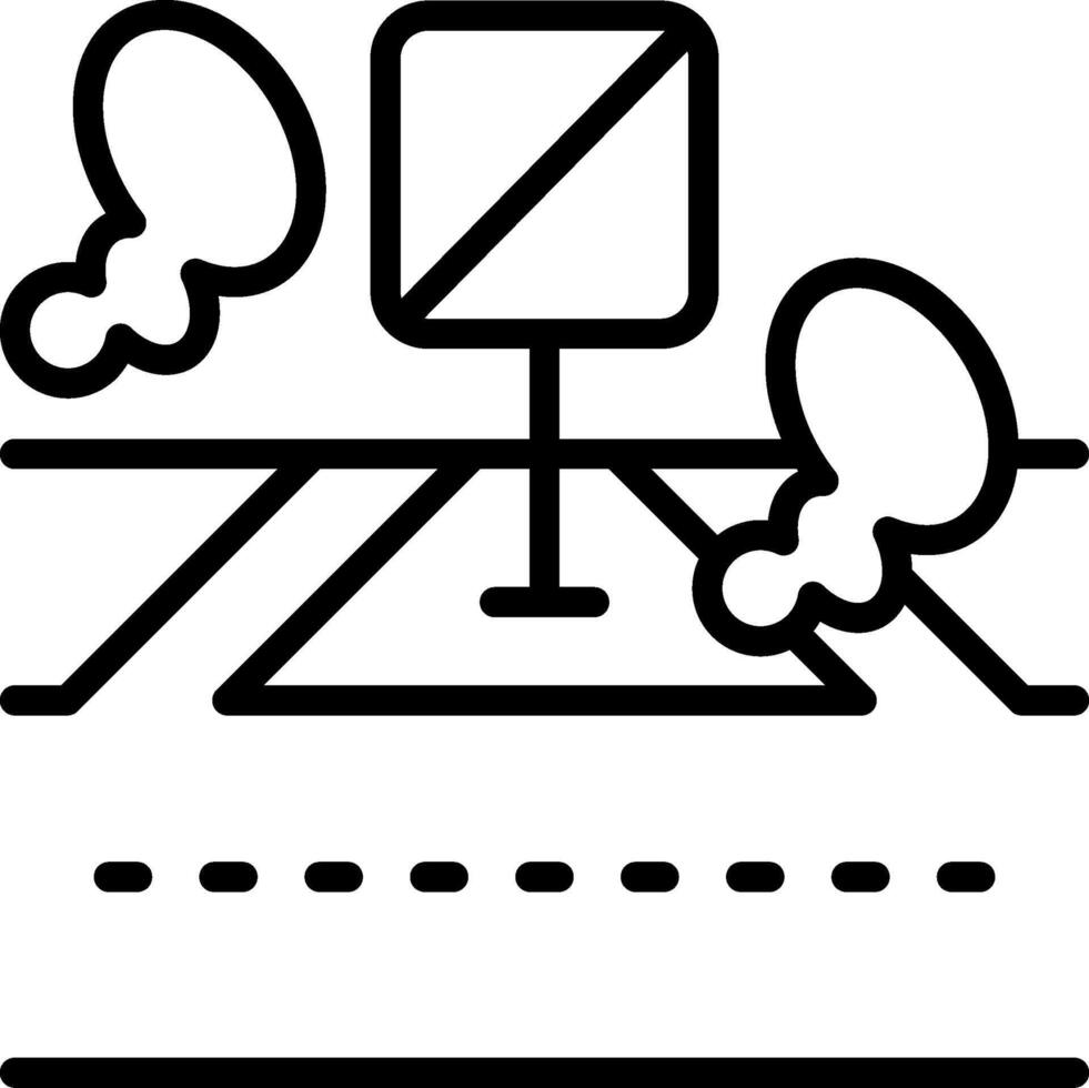 No idling Black Style Icon vector