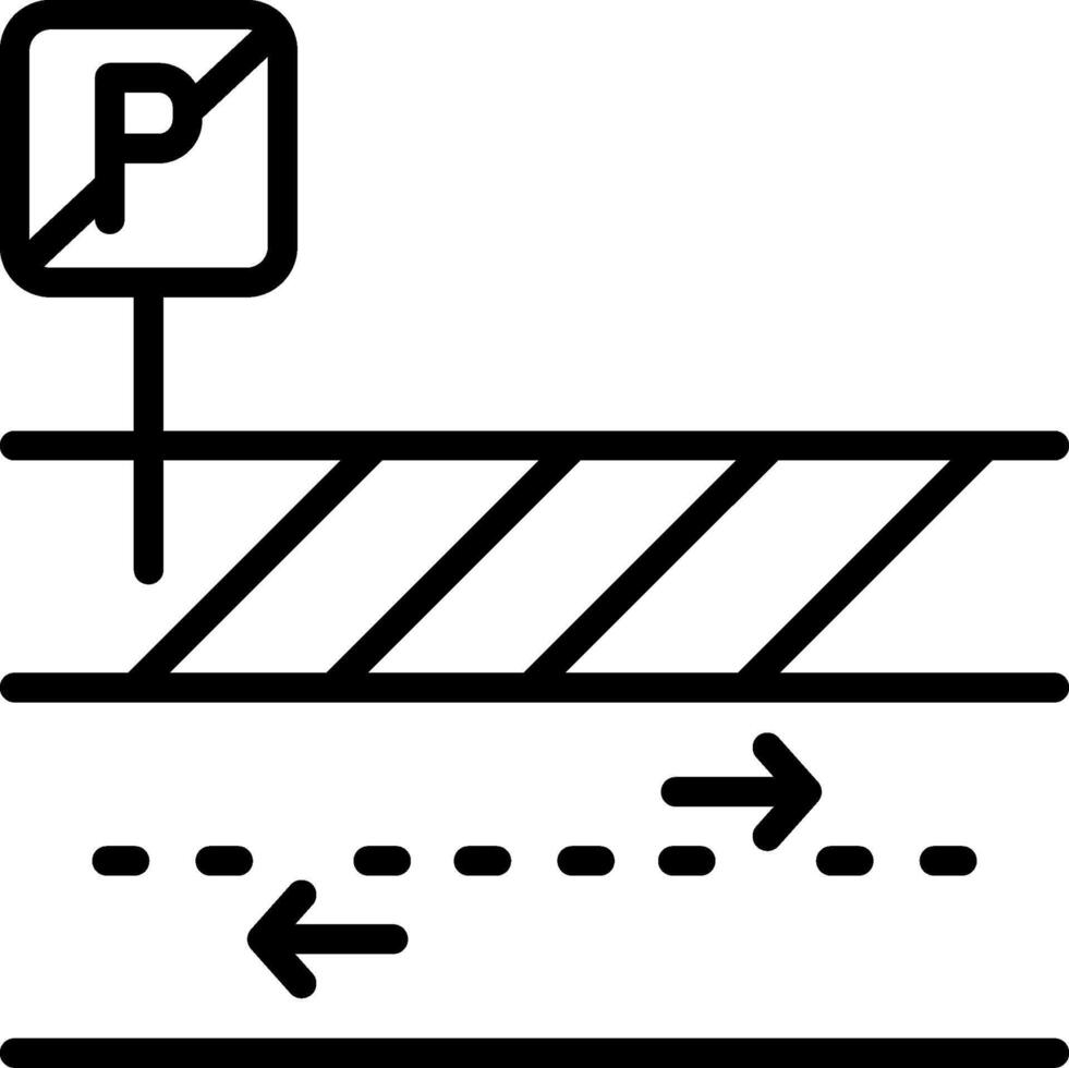 Unloading zone Black Style Icon vector