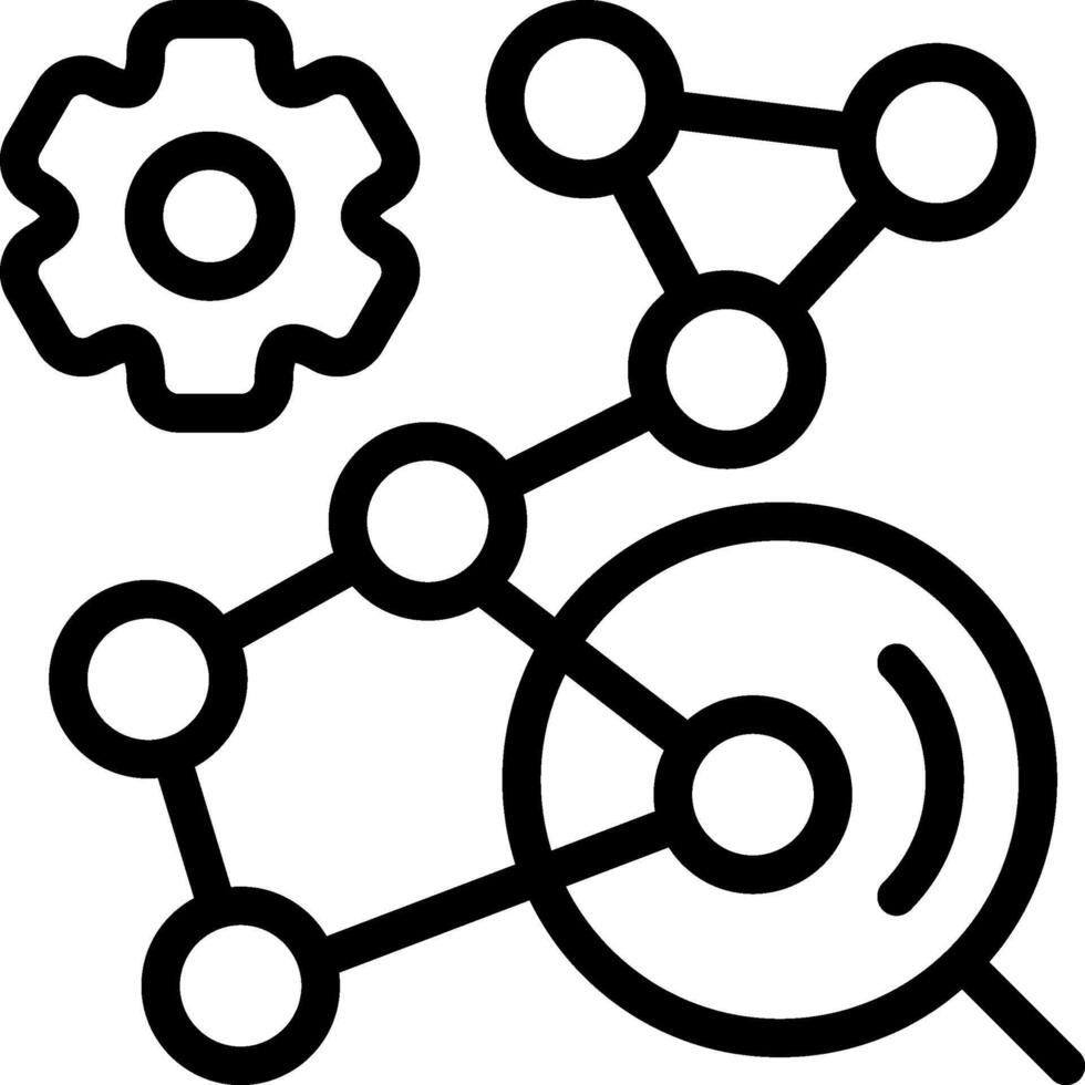 Clustering Black Style Icon vector