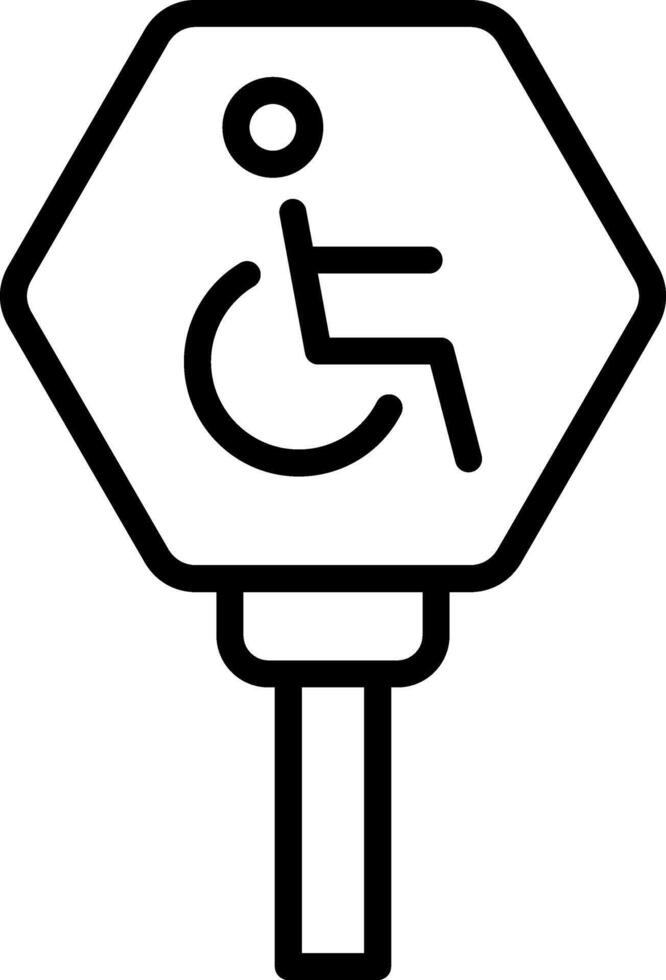 Handicap parking Outline Icon vector