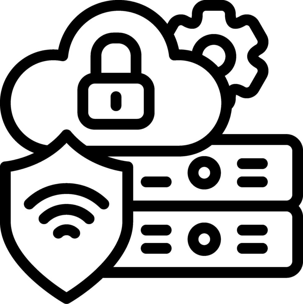 Data Privacy Black Style Icon vector