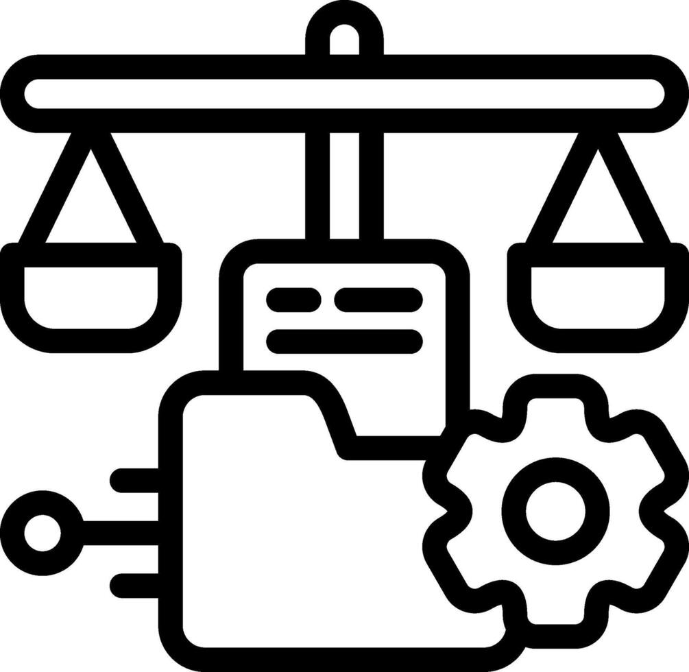 Data Ethics Outline Icon vector