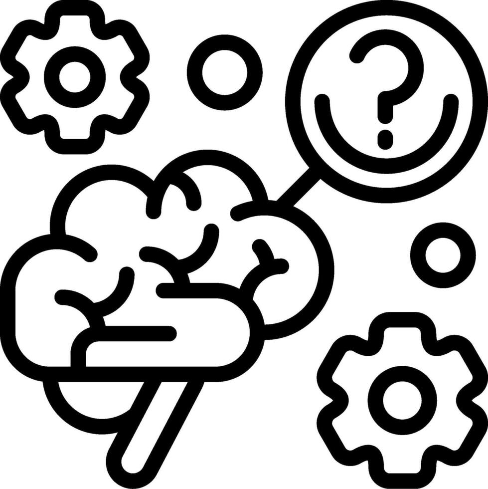 Critical Thinking Skills Outline Icon vector