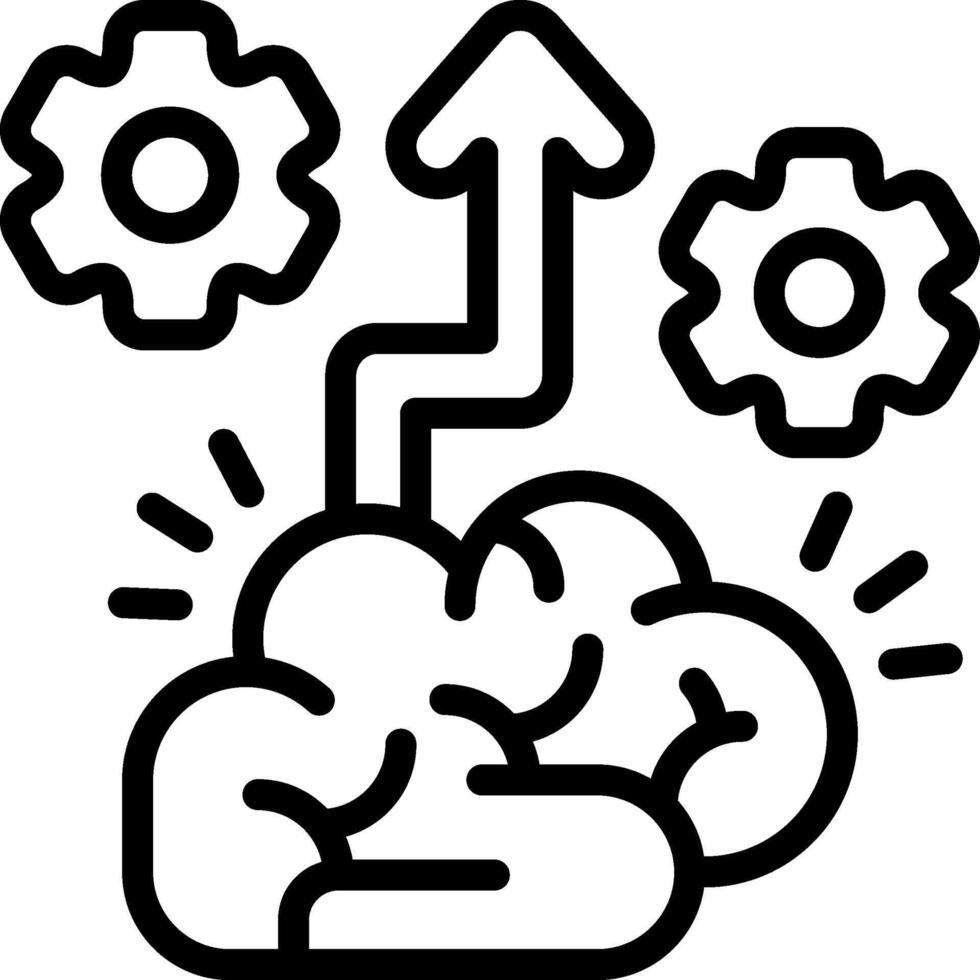 Mind Expansion Outline Icon vector