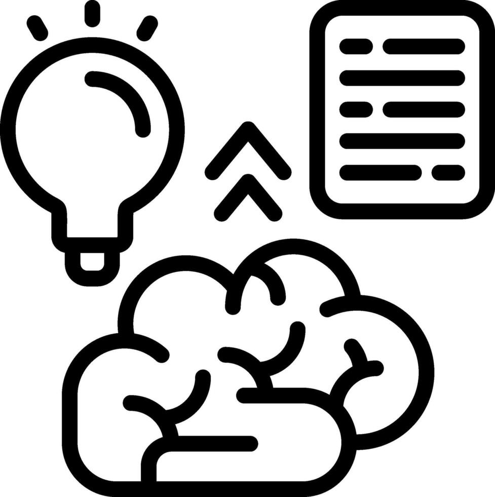 Intuitive Mind Outline Icon vector
