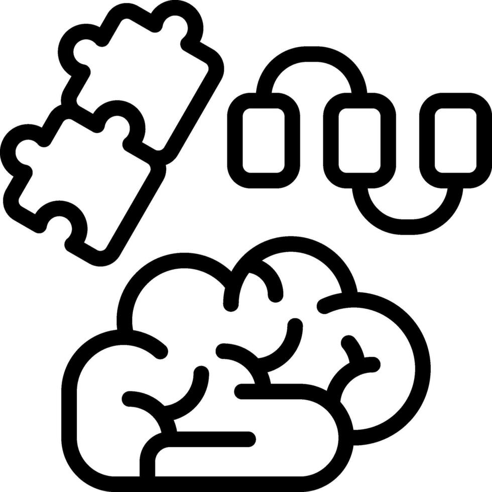 Logical Mind Outline Icon vector