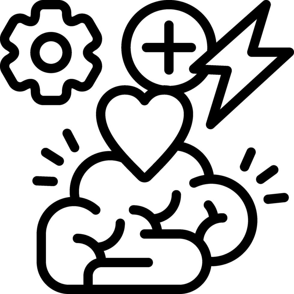 Mindfulness Outline Icon vector