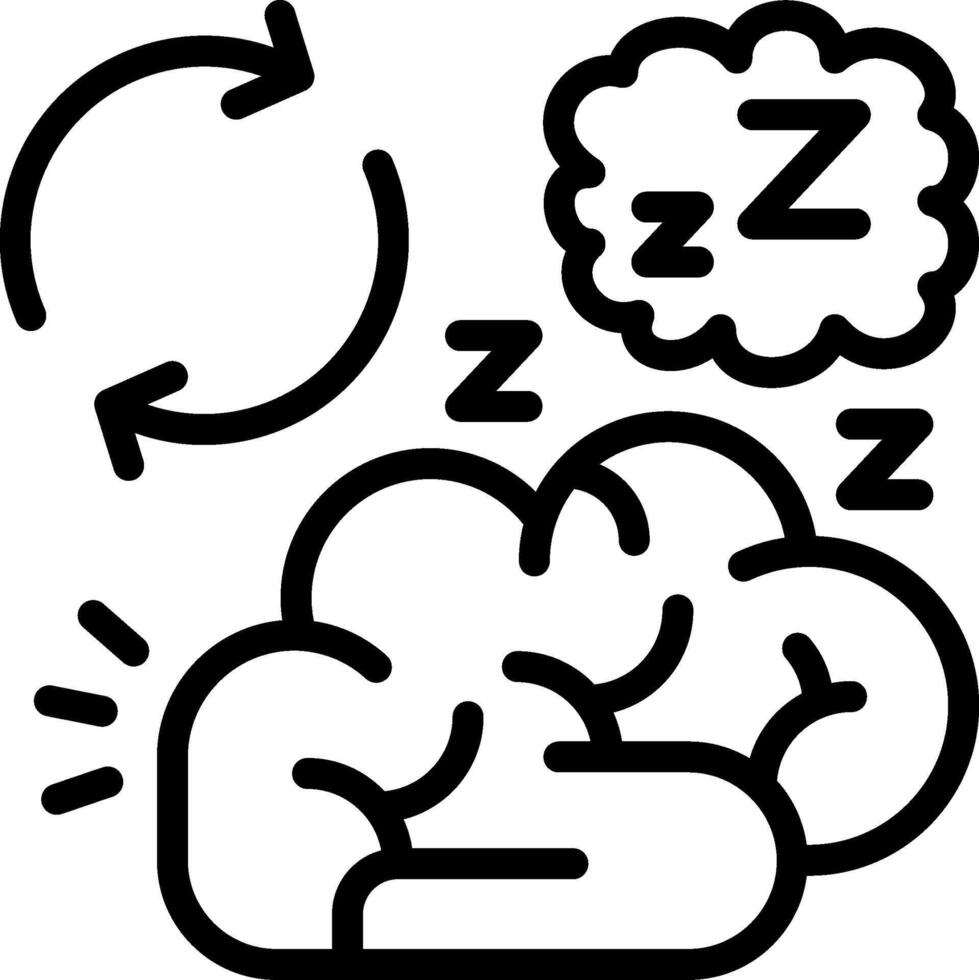 Mental Detox Outline Icon vector