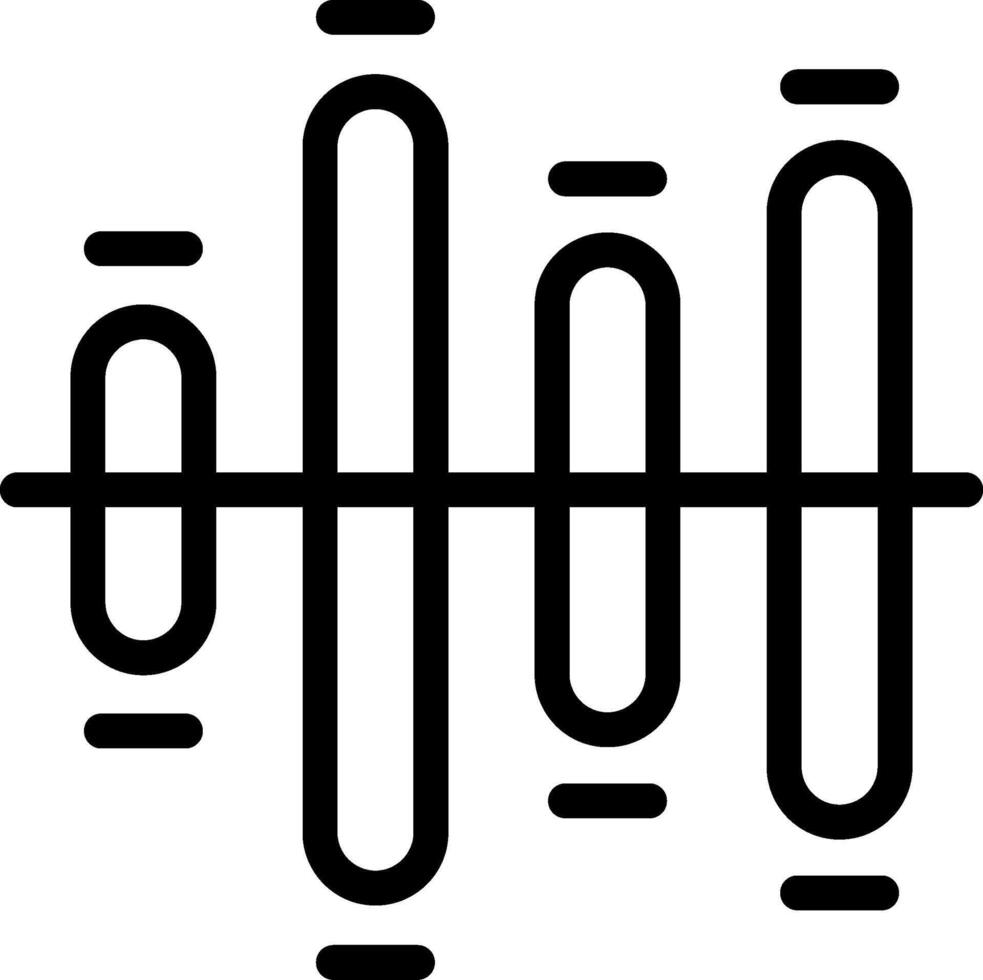 Stacked Graph Outline Icon vector