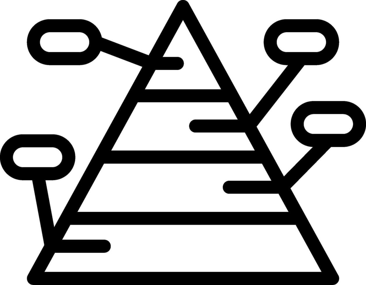 Pyramid Chart Outline Icon vector
