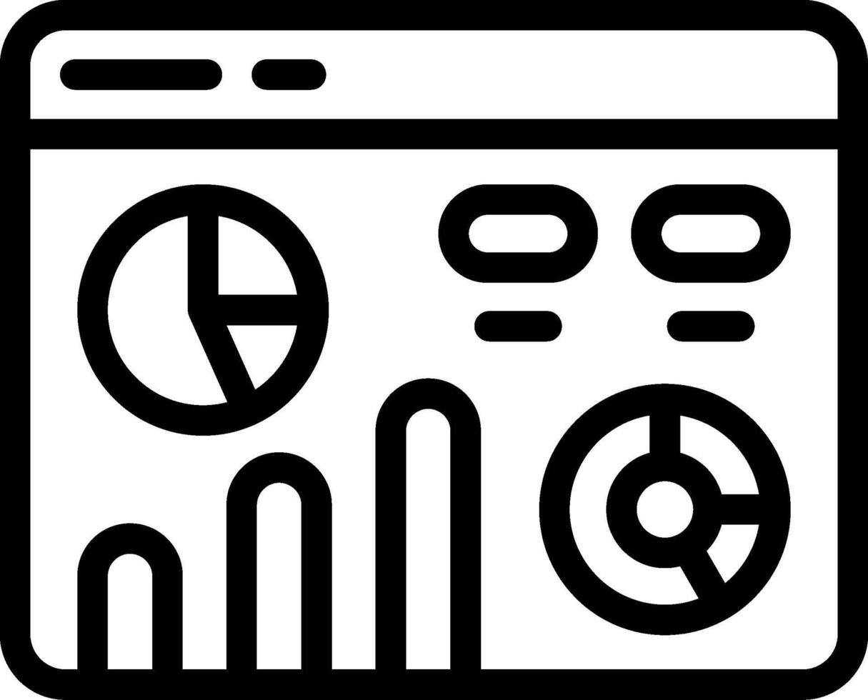 Website Statistics Outline Icon vector