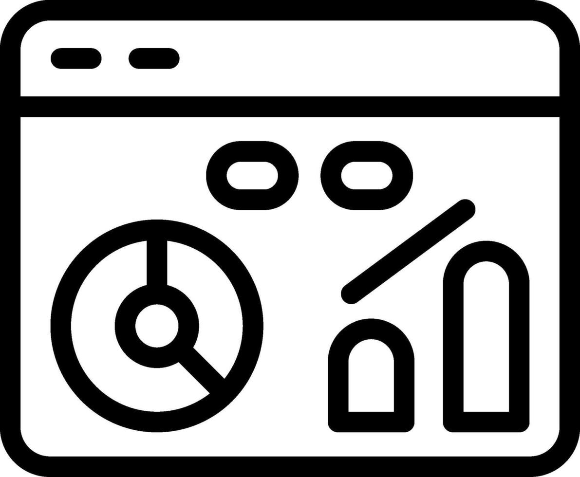 Black Analytics Outline Icon vector