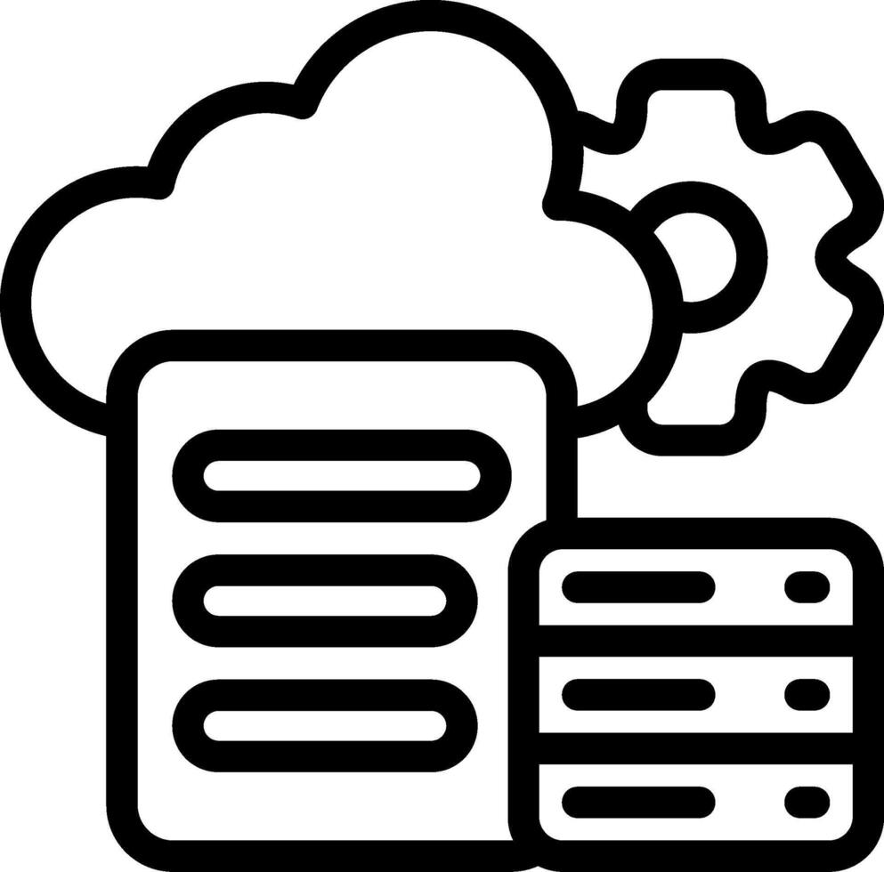 WordPress Hosting Outline Icon vector