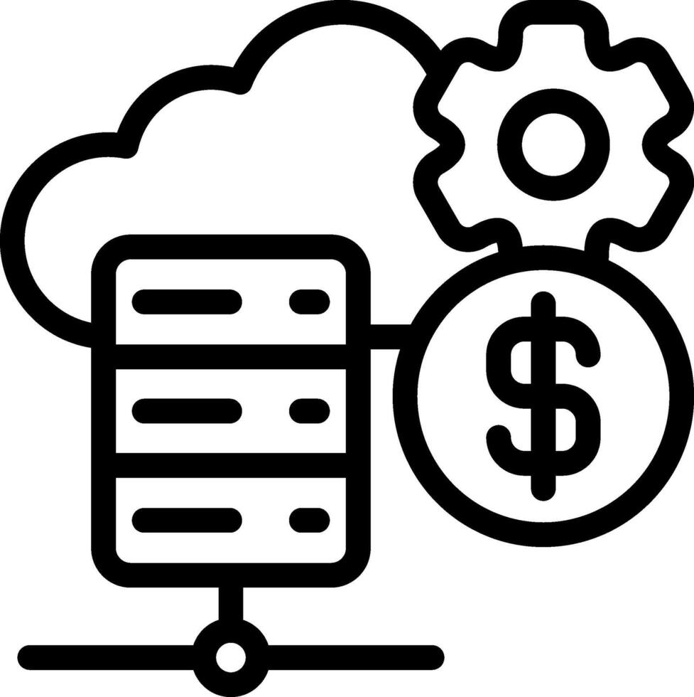 Reseller Hosting Outline Icon vector