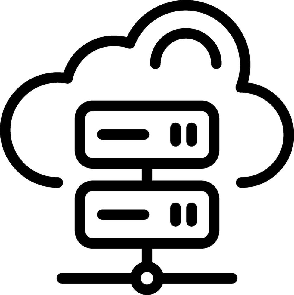 Python Hosting Outline Icon vector