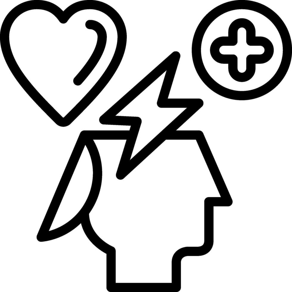 Mindfulness Outline Style Icon vector