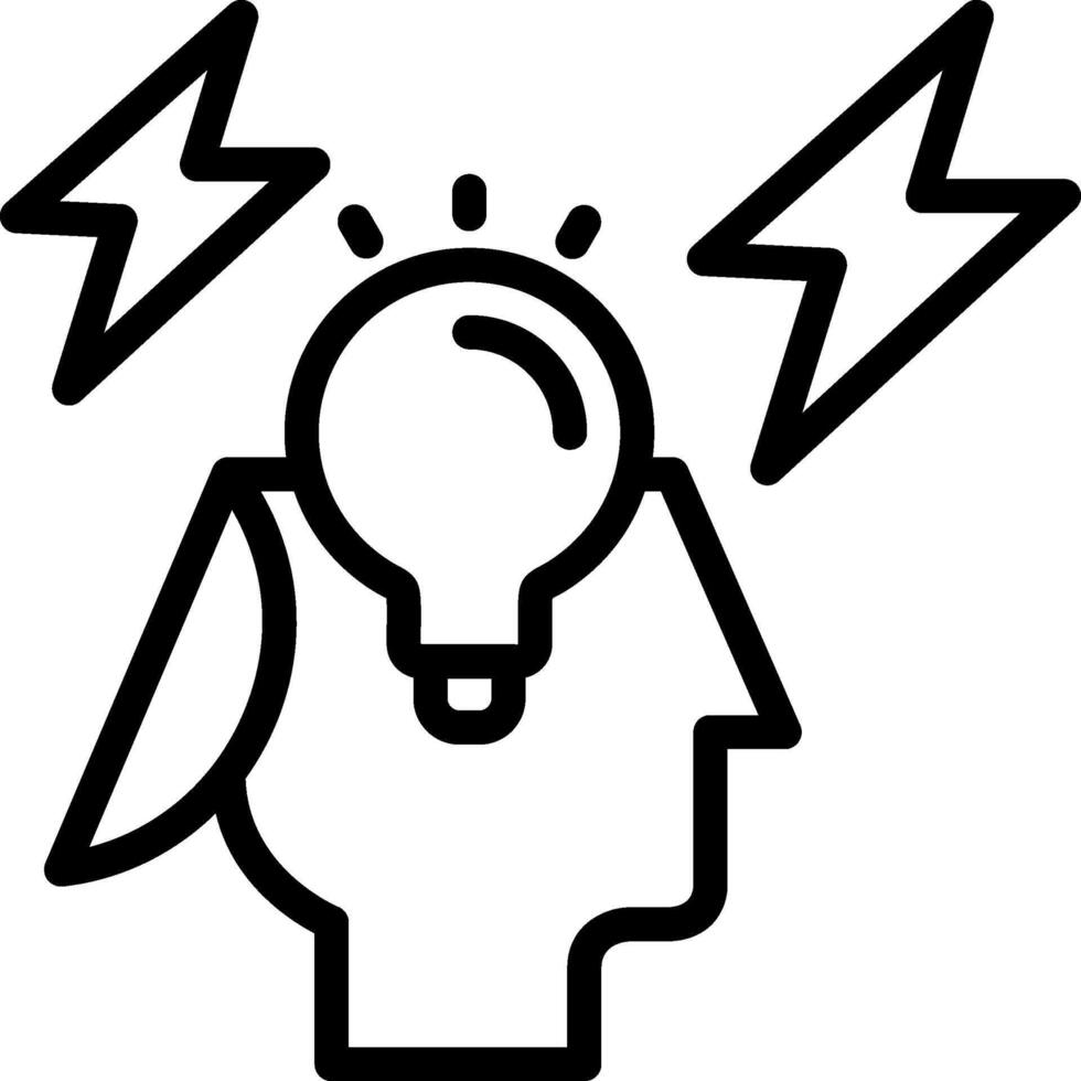 Outline Brainstorm Icon vector