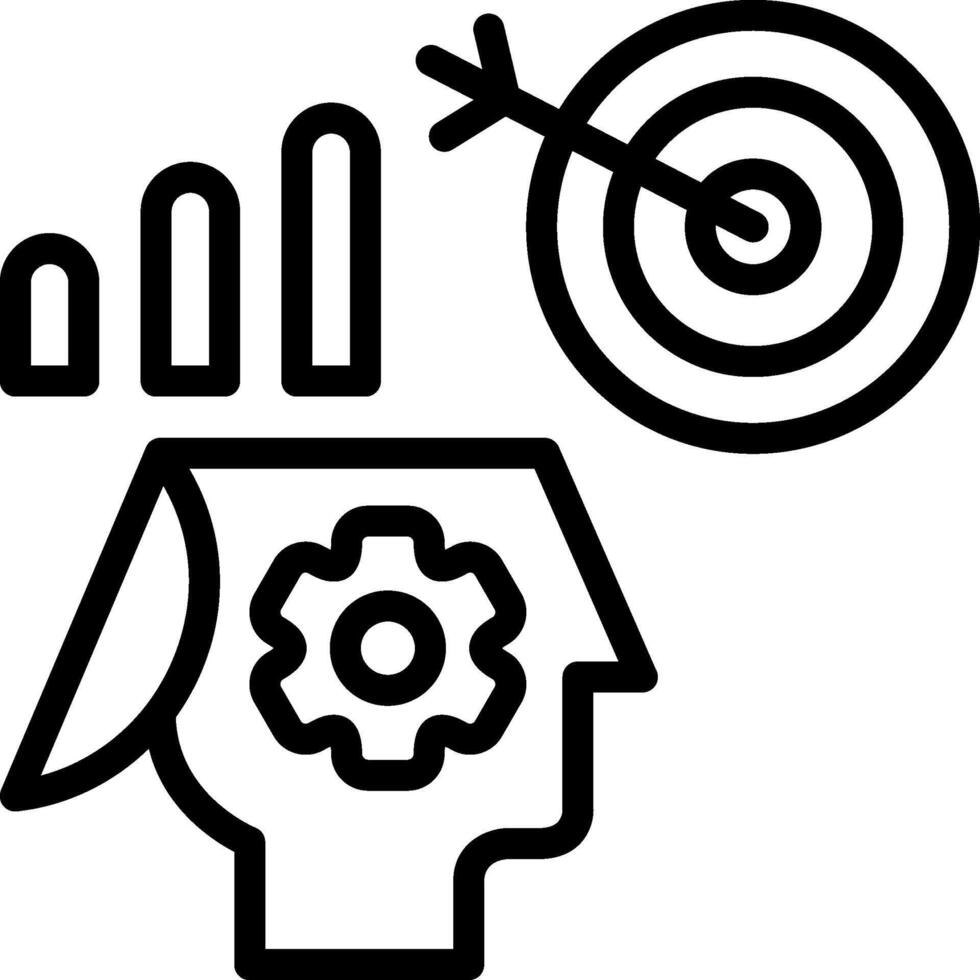 Self Motivation Outline Style Icon vector