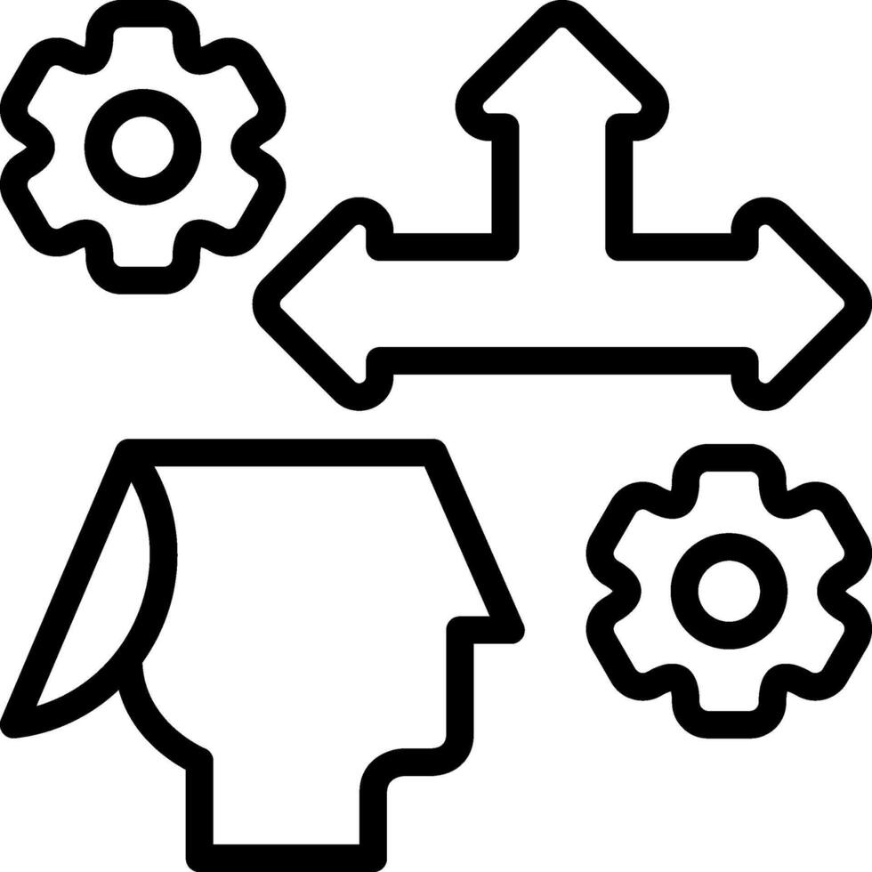 Decision Clarity Outline Style Icon vector