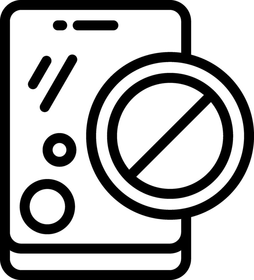Error Black Outline Icon vector