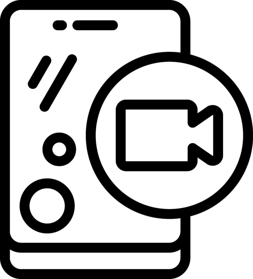 Screen Recoder Outline Style Icon vector