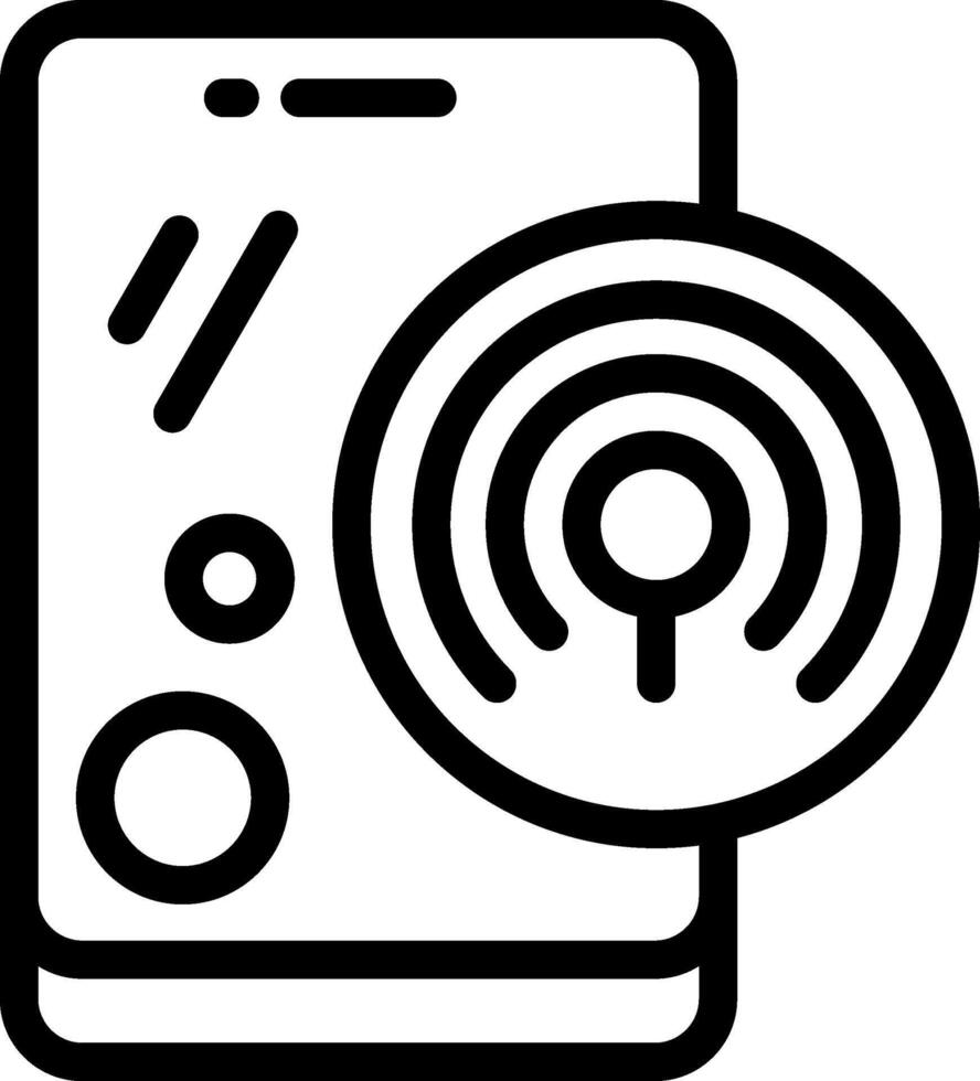Hotspot Outline Style Icon vector