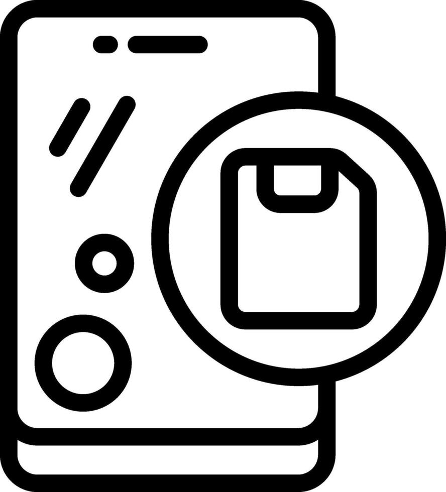 Save Black Outline Icon vector