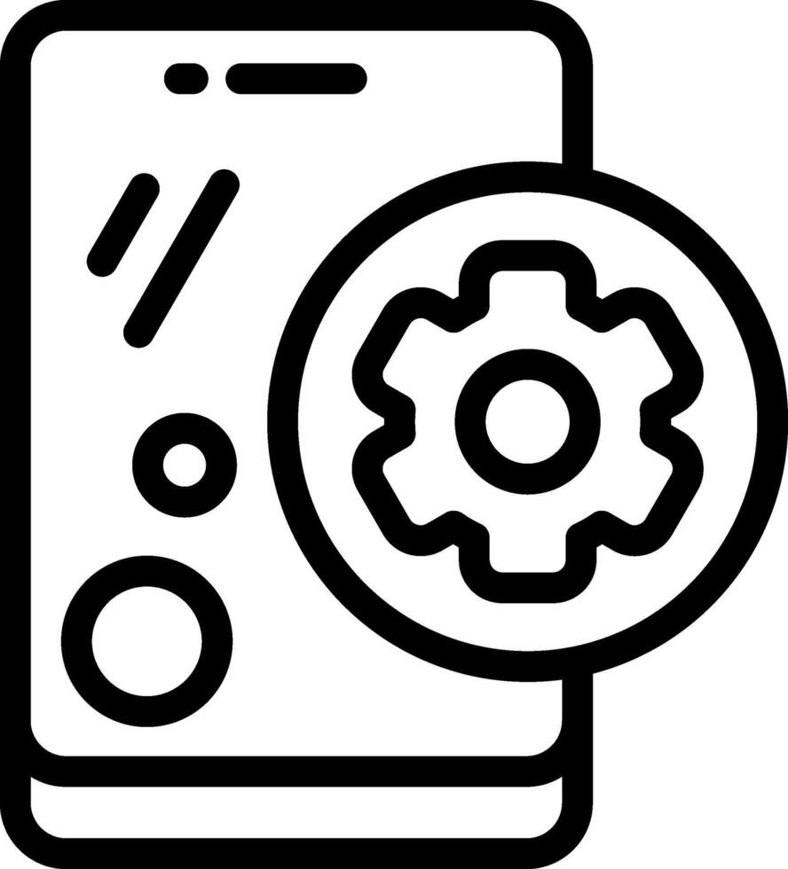 Setting Black Outline Icon vector