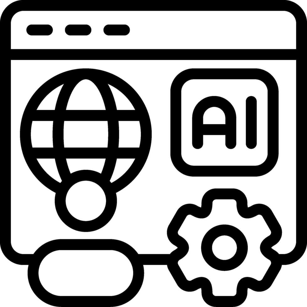 Tech users Outline Style Icon vector
