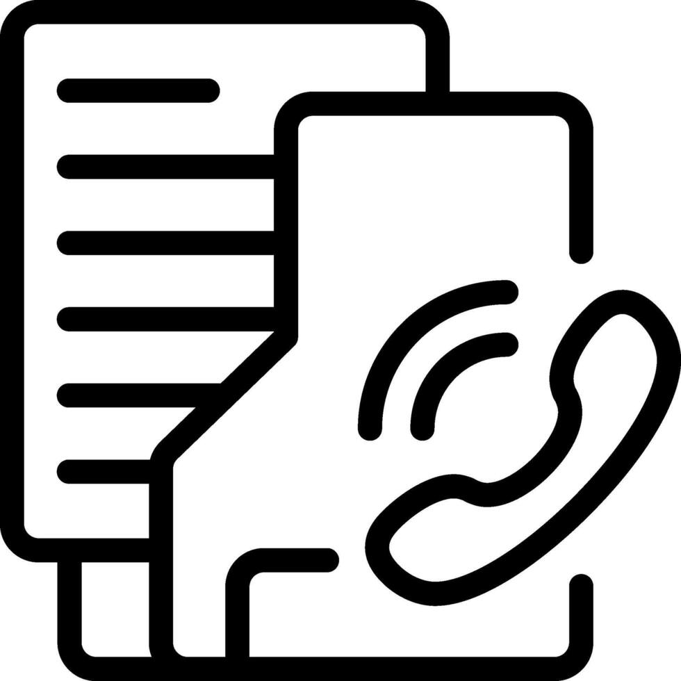 Contracts Folder Outline Style Icon vector