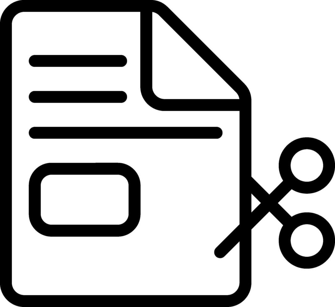 File cut or move Outline Style Icon vector