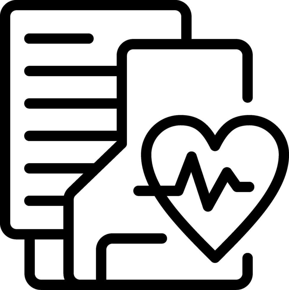Medical Folder Outline Style Icon vector