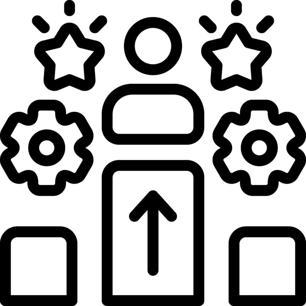 Competitive Advantage Outline Style Icon vector