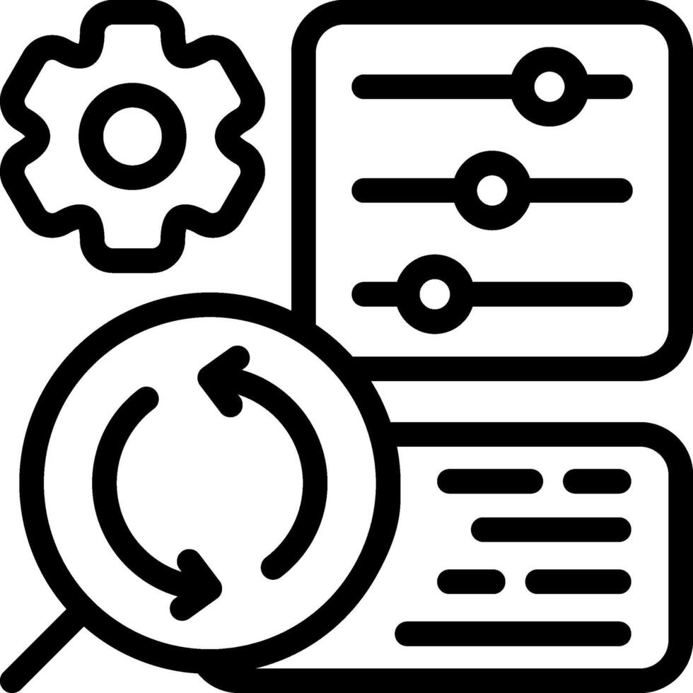 Change Management Outline Style Icon vector