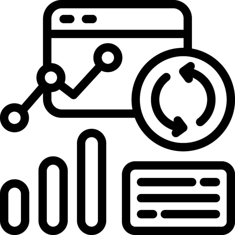 Continuous Improvement Outline Style Icon vector