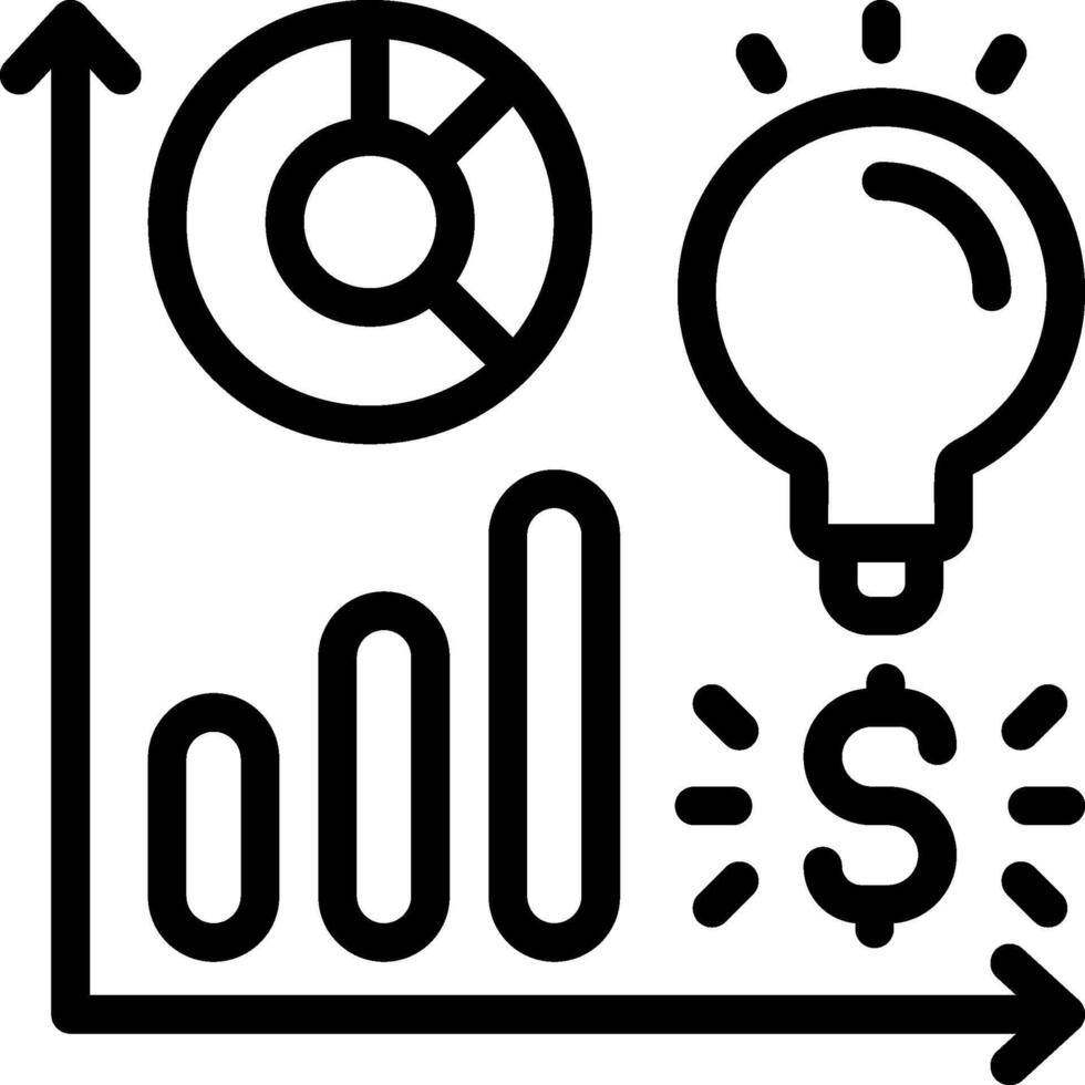 Ansoff Matrix Outline Style Icon vector