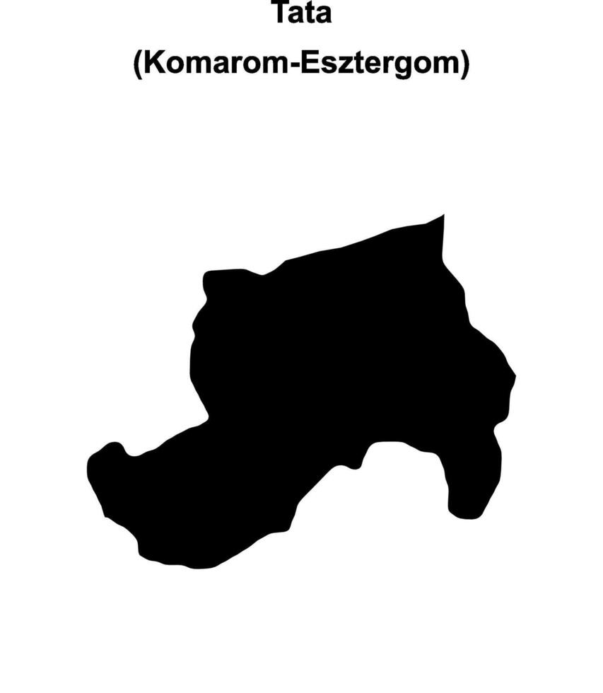 Tata district blank outline map vector