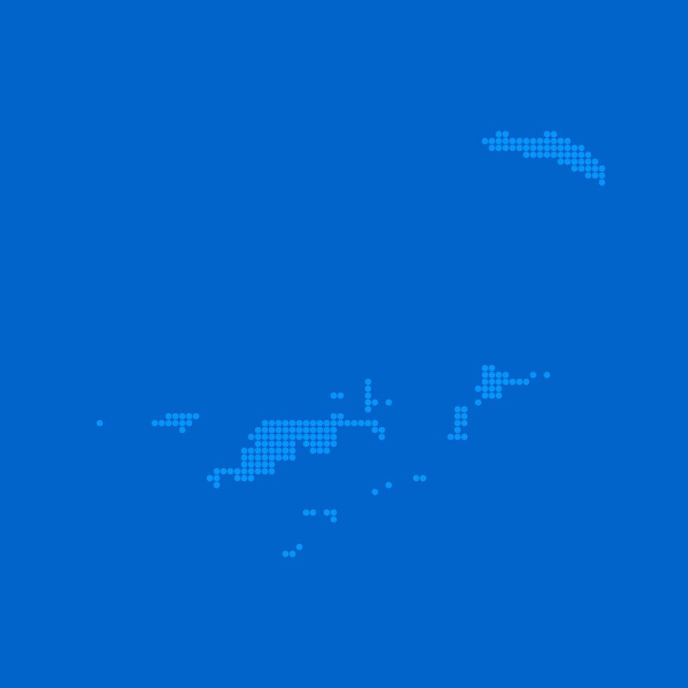 Blue halftone dot outline map background of British Virgin Islands vector