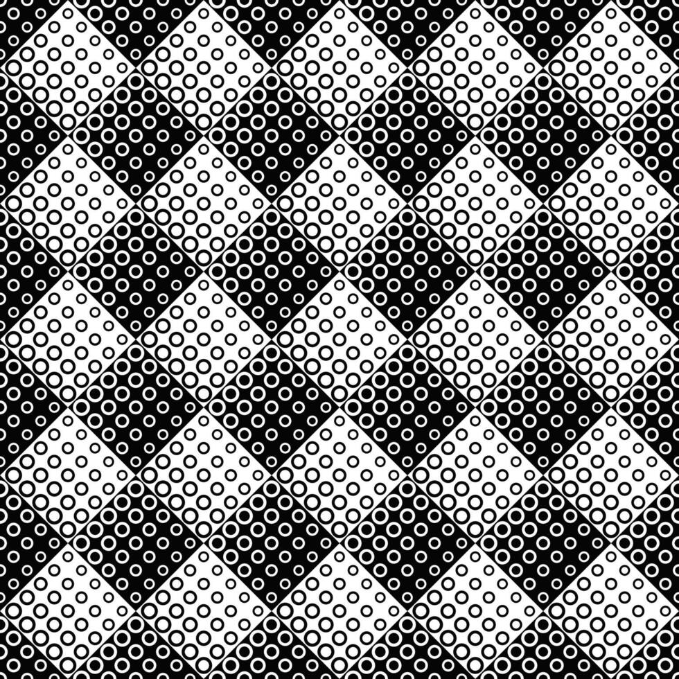 Abstract seamless black and white circle pattern background vector