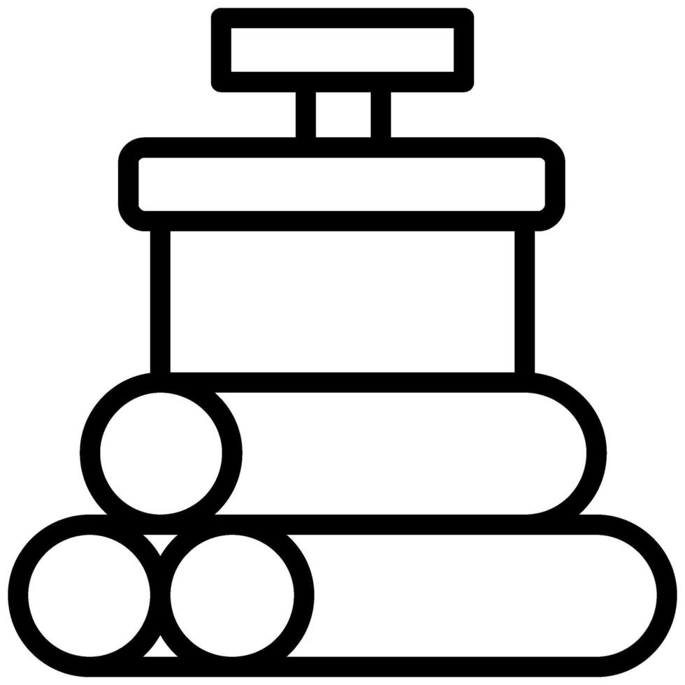 Detonation Icon, Black And White Outline Icon vector
