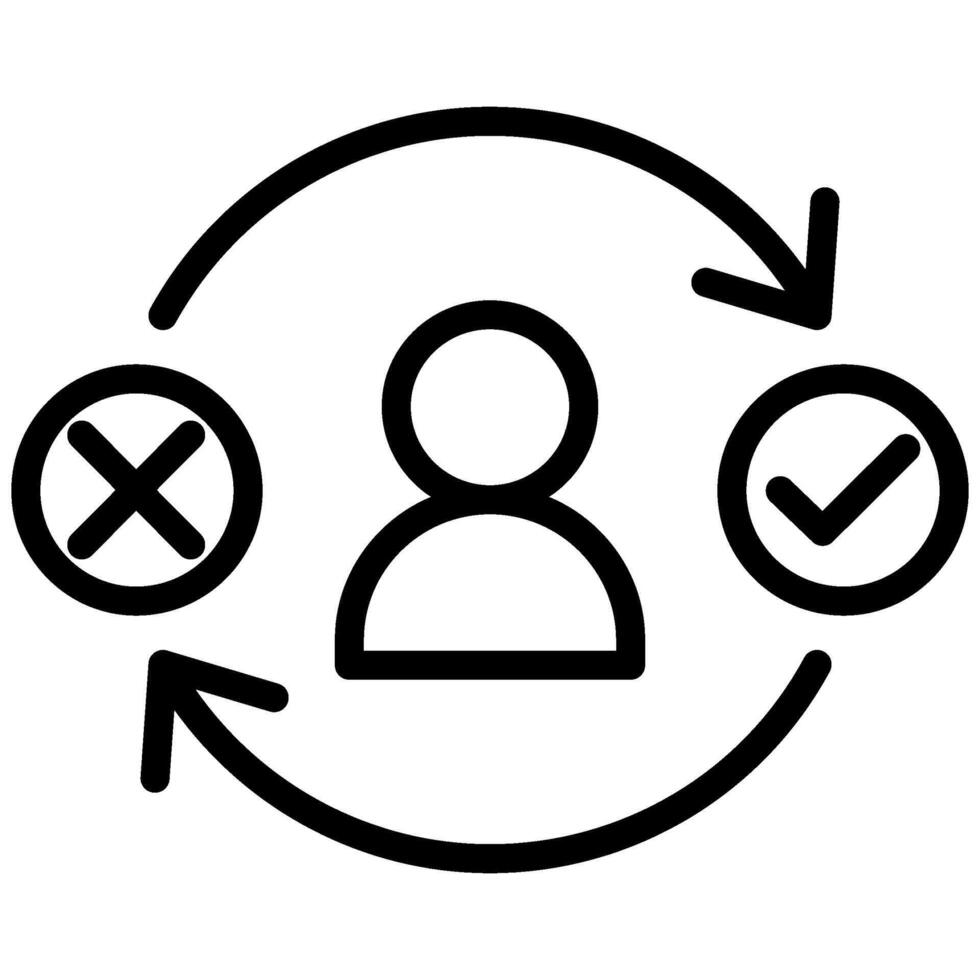 Remarketing Icon, Black And White Outline Icon Symbol vector